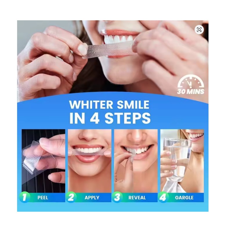 DIPSEVEN Purple Teeth Whitening Strips - Color-Correcting Strips