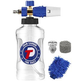 Tool Daily Pressure Washer Foam Cannon with Additional  1.1mm Orifice Nozzle, 1.5L Capacity, and M22/1/4 Inch Quick Connect for Car and SUV Washing:_transparent