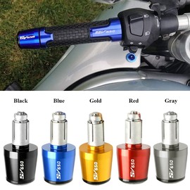 22mm 7/8" Motorcycle Handlebar Plugs Grip End Caps for Suzuki SV650 SV 650 SV650A SV650X SV650S 2000-2019 2021 2022 2023 2024(Blue)