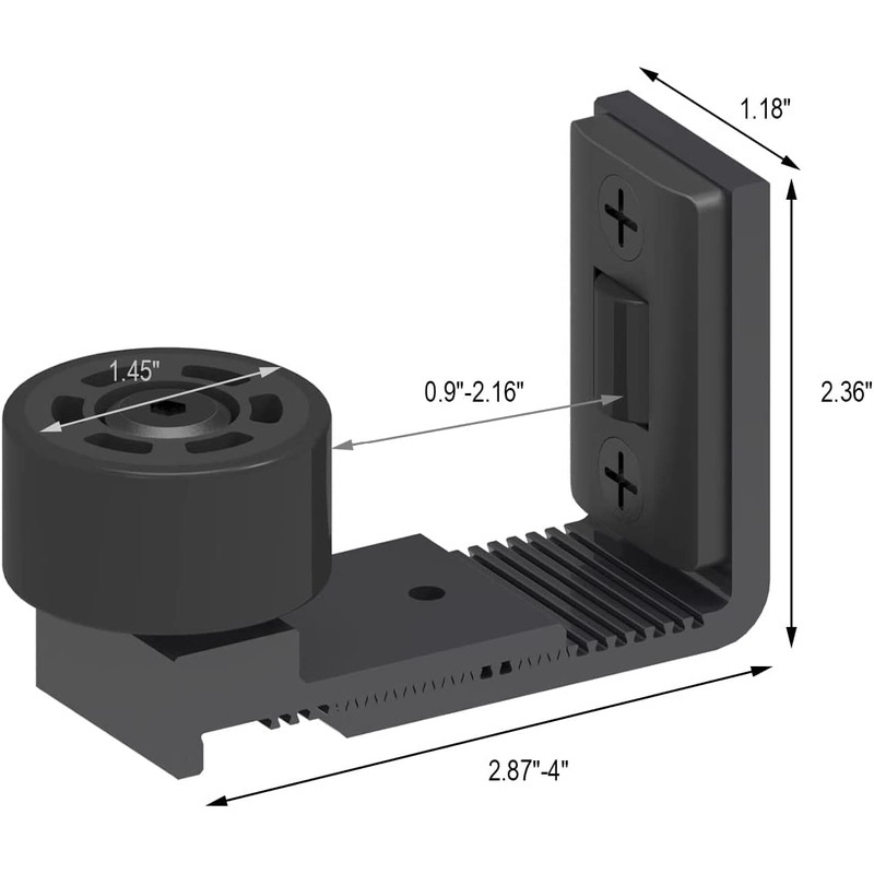 CCJH Upgrade Sliding Barn Door Bottom Adjustable Floor Guide Wall