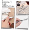 OATIPHO 4pcs Stainless Steel Stamp Grip Tweezers Precision Handling Tools