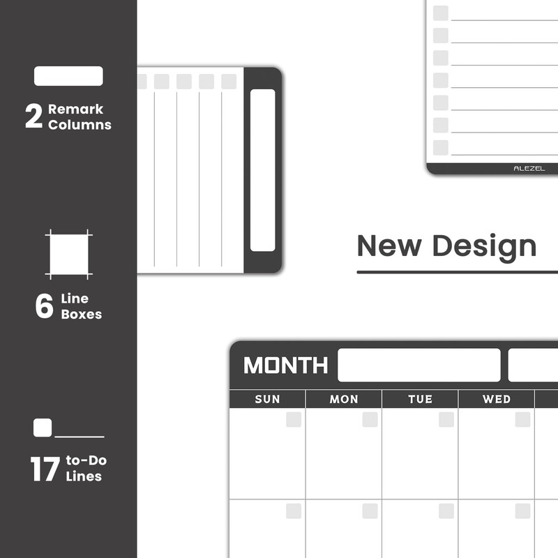 ALEZEL Dry Erase Calendar for Fridge Magnetic, Refrigerator Calendar Whiteboard