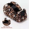 Buqoo Bling Black Gold Rhinestone Tape Dispenser, Handmade Crystal Decorative