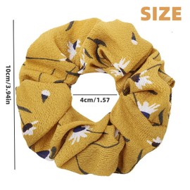 Fenglin-joy Scrunchies Chiffon Hair Bobbles Pack of 8 Scrunchies Colourful Chiffon Girls Scrunchie Fabric for Women and Girls