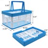 DEAOTEK Collapsible Grocery Shopping Basket - Plastic Milk Crate Utility