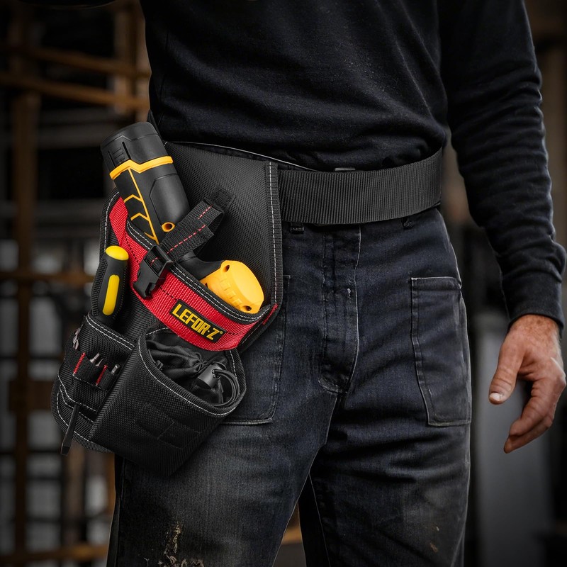 Drill Holster,Heavy-Duty Impact Holster for Tool Belt,Drill Holder,Drill Pouch Fits