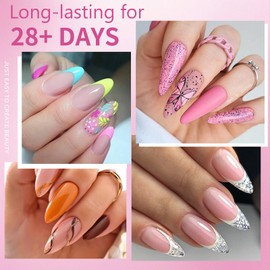 Cycullinyt Almond Soft Gel Nail Tips, 240Pcs Long Almond Nail Tips Pre Etched Half Matte Full Cover Clear Press On Acrylic False Nails for Extension Home Salon DIY 12 Sizes