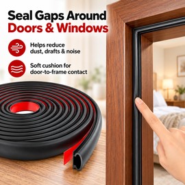 Self-Adhesive Door and Window Weather Stripping for Gap Sealing – 6M Dustproof, Noise-Reducing Seal for Home and Bedroom