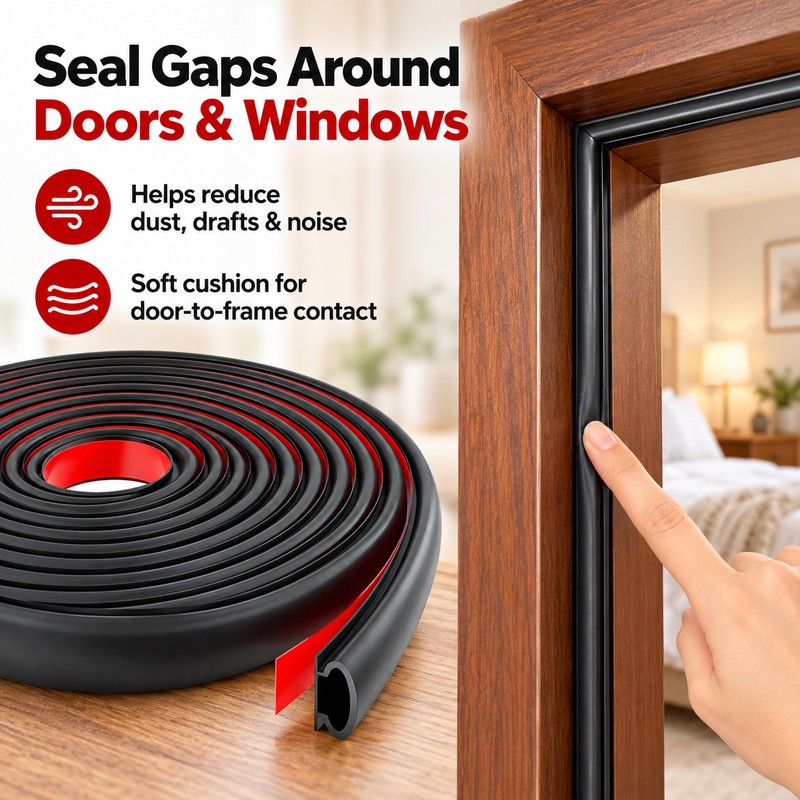 Self-Adhesive Door and Window Weather Stripping for Gap Sealing –