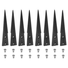 sourcing map 4pair Replaceable Ceramic Tweezer Tips 1.6" Length Carbon Fiber Straight Pointed Heads Heat Resistance Non-Conductive Tip for Ceramic Tweezers, Black