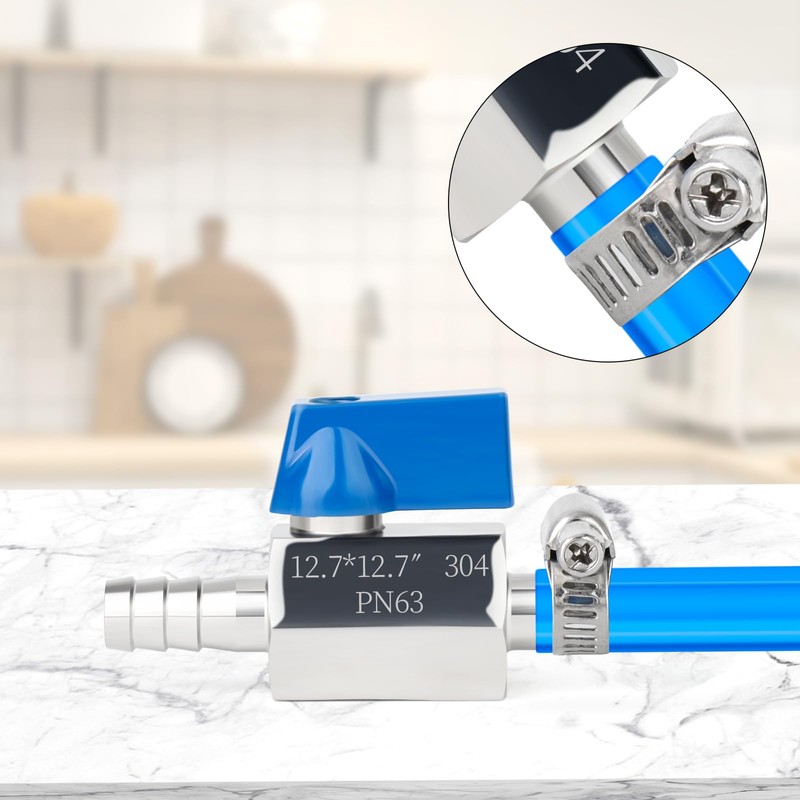 TAISHER 2PCS 304 Stainless Steel 1/2" Mini Ball Valve Shut