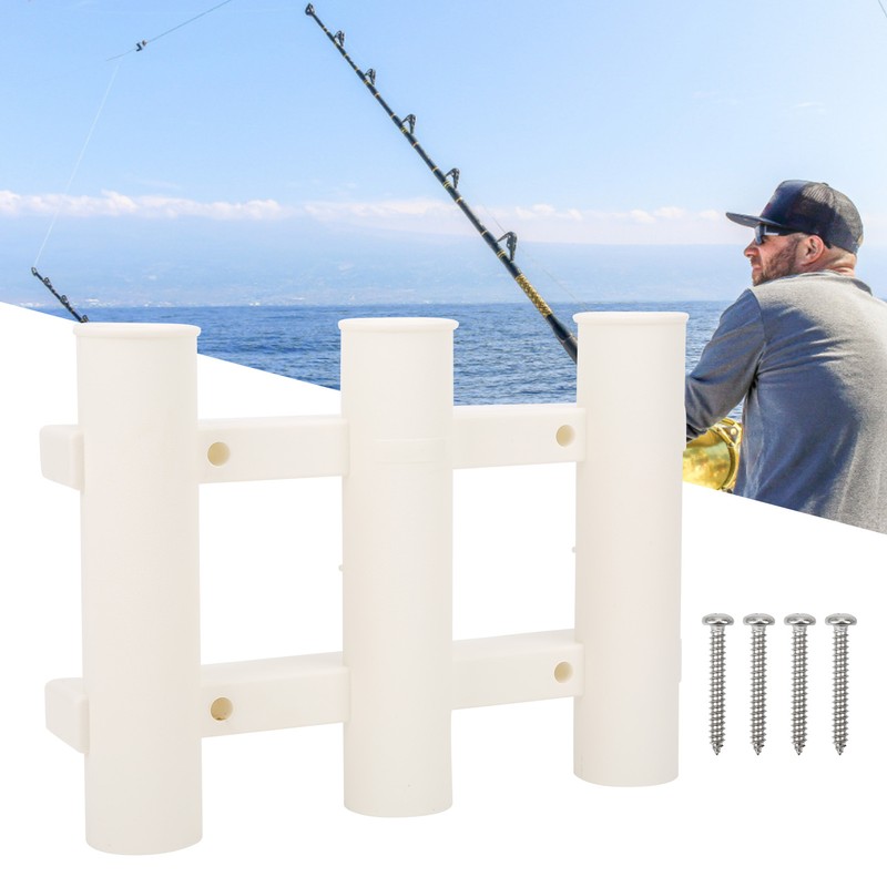 Rod Storage Holder Wall Side Mounted 3 Tube Fishing Pole