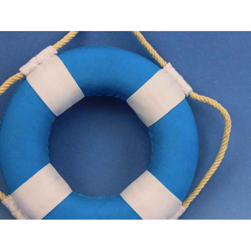 Hampton Nautical Vibrant Decorative Life Ring with White Bands Decoration