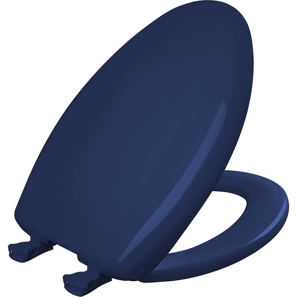 Bemis 7B1200SLOWT 364 Toilet Seat will Slow Close, Never Loosen and Easily Remove, ELONGATED, Plastic, Colonial Blue