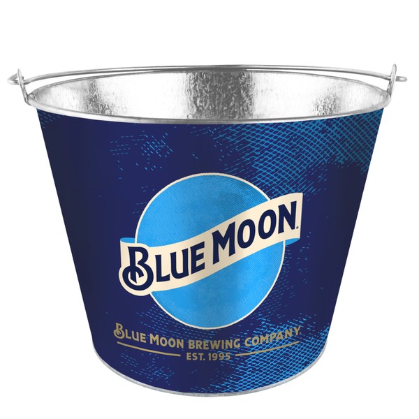 Boelter Brands Moon Metal Bucket, 5 Quarts, Blue