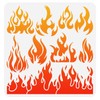 FINGERINSPIRE Flame Stencil 30x30cm Reusable Fire Stencil Plastic 9 Styles