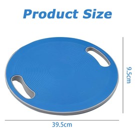 Wobble Balance Board for Exercise & Physical Therapy, Portable Core Trainer Stability Disc for Yoga, Home Gym, Standing Desk Use, Non-Slip Round Balance Plate with Handle