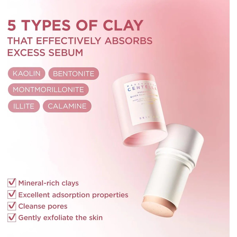 Skin1004 Madagascar Centella Poremizing Quick Clay Stick 27g Normal