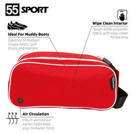 55 Sport Classic Football Boot and Shoe Bag - Red
