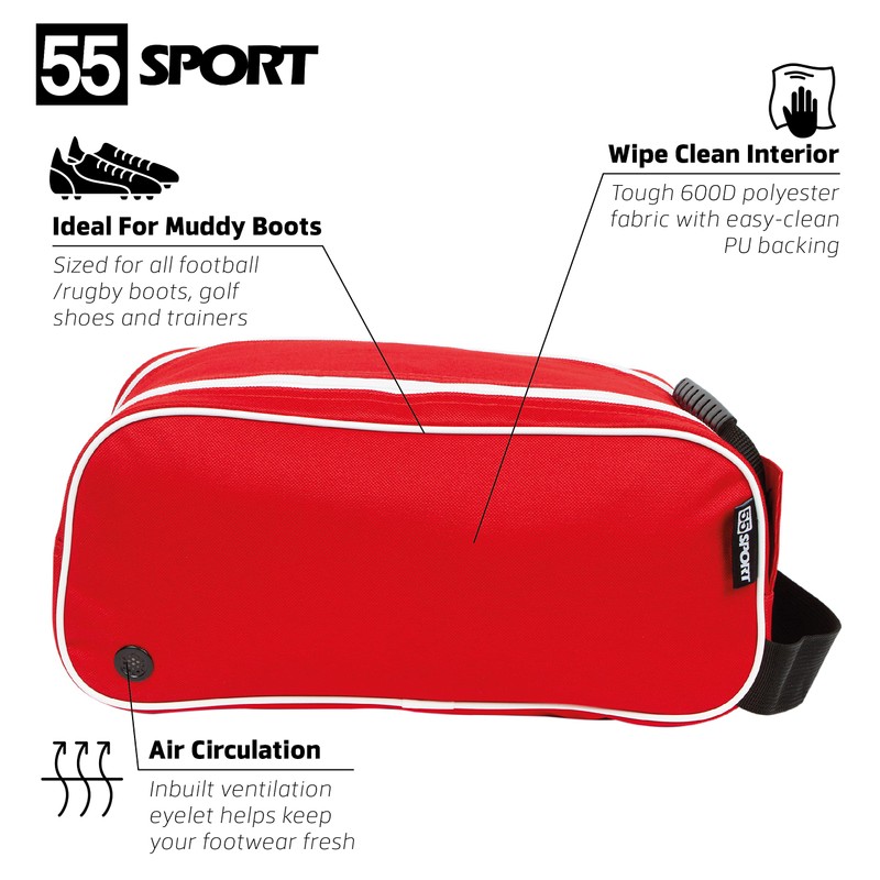 55 Sport Classic Football Boot and Shoe Bag - Red