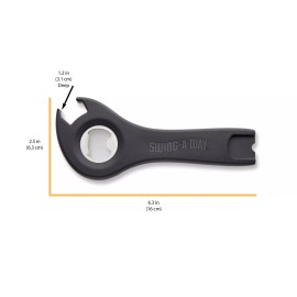 Swing-A-Way 5-In-1 Multi-Opener Tool - Black