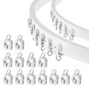 TOKPLNU Curtain Track Rollers, Flexible Bendable Curtain Track Glider 40