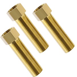 MYWERO Extension Brass Fittings 3/4" Male Threaded Pipe Hex Bushing Adapter Converter Adapter, Female to 3/4" Copper Pipe Extension Connector Fittings Female Length 100mm (3pcs)