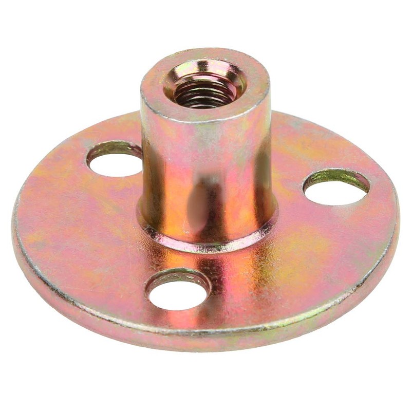 Pack of 5 Iron Plate Nuts, Flange Nut, 3 Holes,