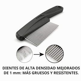 Yumflan Peine para Caspa, Peine de Acero Inoxidable con Dientes Finos para Eliminar la Caspa, Peine Profesional para el Cuero Cabelludo para Niños y A