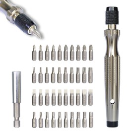 DULIWO 41-in-1 Screwdriver Set with 40-Piece Magnetic Bits – Phillips, Torx, Flat, Pozidriv and 1/4-Inch Nut Driver –Suitable for Home Repair, Car Repair, Machinery and Wood Projects and More