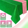zsccxq Pink & Green Holographic Tablecloth Satin Table Runner 40"