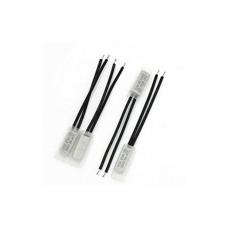 SUPERTOOL 5pcs KSD9700 Thermal Protection Normally Closed/Open Thermostat Bimetal Thermal