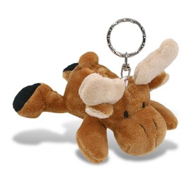 Puzzled Plush Moose Stuffed Animal Keychain - Super Soft Keychain for Backpack, Purse and Handbags, Cute Animal Keychains for Girls and Boys, Ideal Backpack Charms for Wild Animal Lovers - 4 Inches