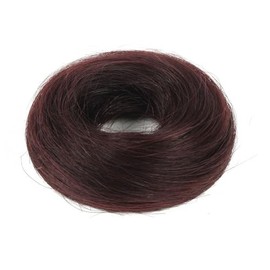 Hairpiece Scrunchie Bridal Hairstyle Smooth Messy Blend Extension for Women Bun Ladies Headpiece (Dark brown, One size)