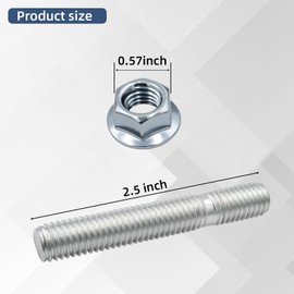 03133 Exhaust Manifold Bolts Stud Kit – M10-1.5 X 62mm Exhaust Bolts & Nuts, Direct Replacement for Exhaust Flange & Manifold, Hex Head Stainless Steel Exhaust Studs