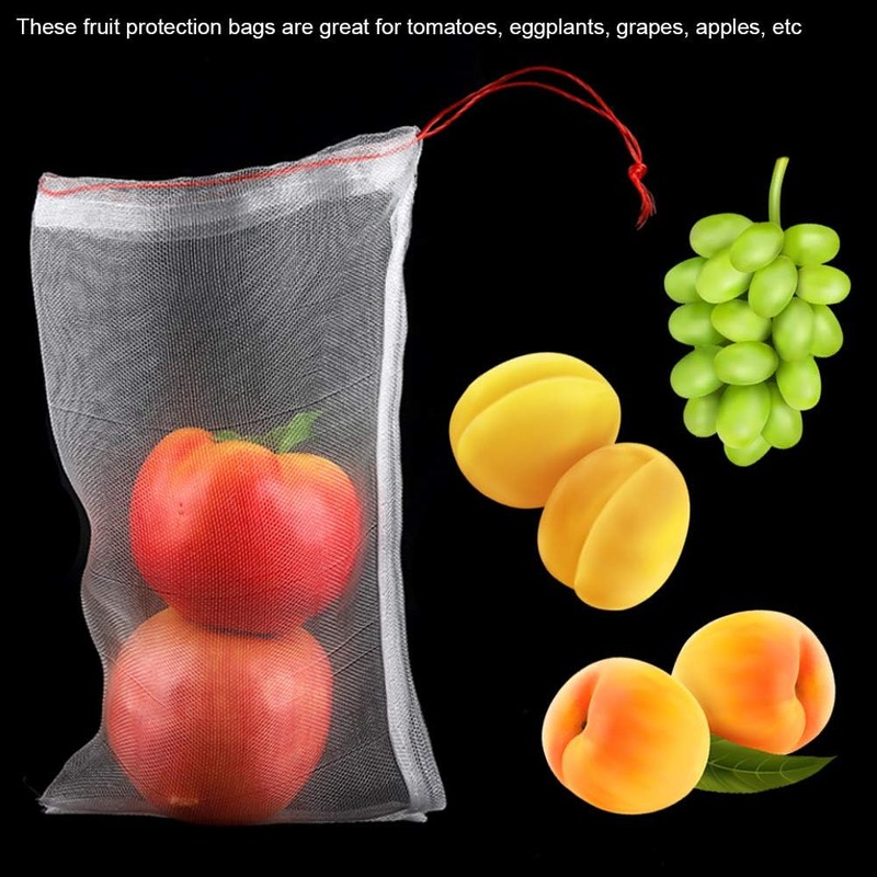 Garosa 50 Unidades Bolsas de Malla Reutilizables para Protección Frutas