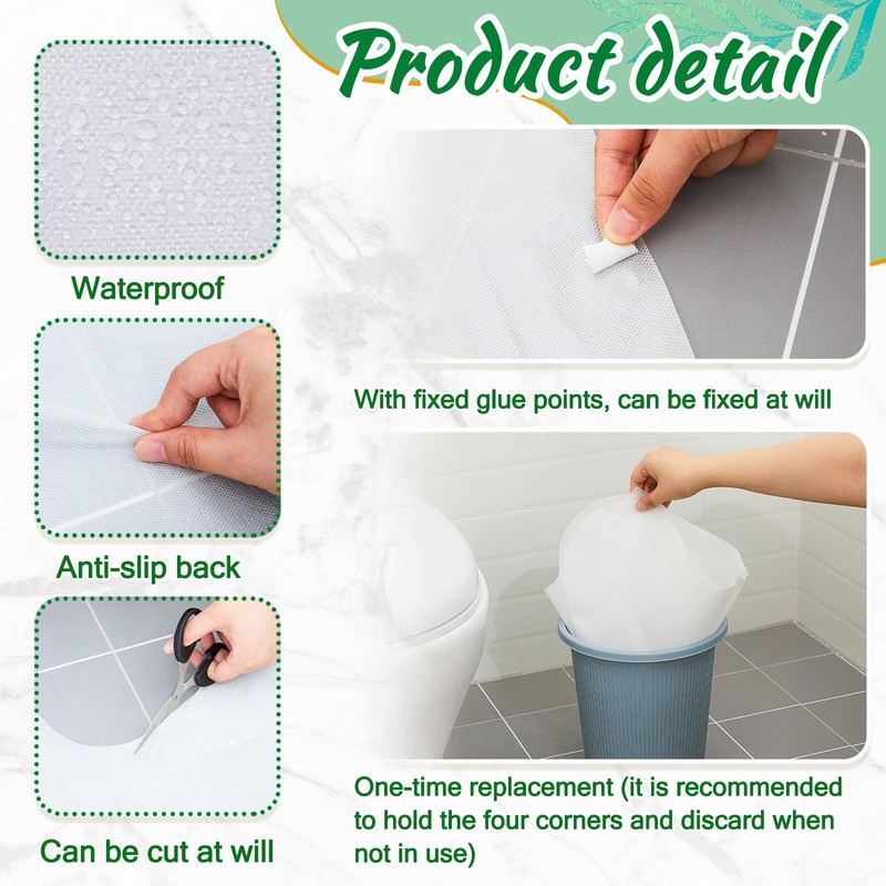 Drydiet 50 Pcs Disposable Toilet Mats 24 x 24 Inches