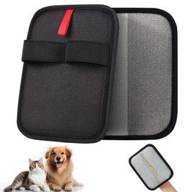 Pet Hair Remover - Reusable Pet Hair Removal Gloves, Cat & Dog Hair Remover for Couch Clothes Car Seats Floor Carpet Black 2 Pcs