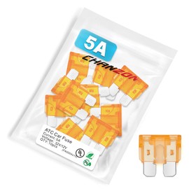 Chanzon Pack of 10 ATC Fuses Car, Car Fuse Set Blade Fuse (ATO APR Standard) 5A Fast Blow Overload and Short Circuit Protection