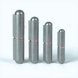 Heavy Duty Weld On Bullet Hinges (4 Pack) – Steel Welding Hinges with Brass Pin & Washer – Available in 3 3/16", 4", 6", and 8" Sizes – Perfect for Gates, Trailers, and Metal Doors