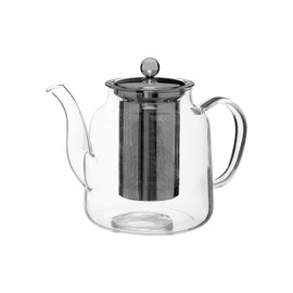 Premier Housewares High Borosilicate Teapot, 1000 ml, with Strainer, 14 x 17 x 13 cm