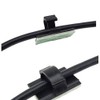 Honbay 100 Pieces Adhesive Cable Clips Drop Clamp Cable Tie