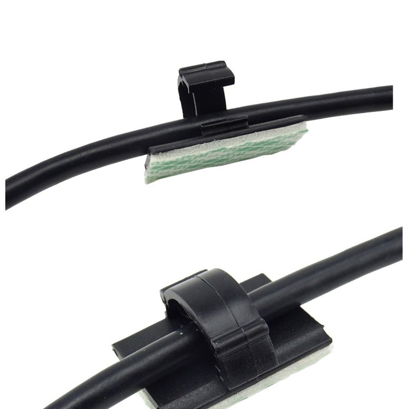 Honbay 100 Pieces Adhesive Cable Clips Drop Clamp Cable Tie