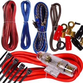 Complete 1000W Gravity 8 Gauge Amplifier Installation Wiring Kit Amp PK2 8 Ga Red - for Installer and DIY Hobbyist - Perfect for Car/Truck/Motorcycle/RV/ATV
