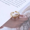 TseanYi Seashell Ring Gold Shell Adjustable Ring Sea Shell Open