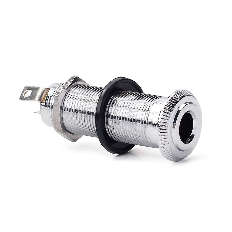Alnicov Cylinder Clip End Pin Mono Panel Output Jack Socket