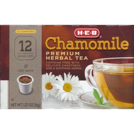 H.E.B. Chamomile Premium Herbal Tea 12 Single Cups