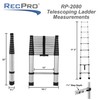 RecPro RV Aluminum Telescoping Ladder | Collapsible Extension Ladder (10.5