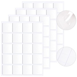 JANYUN 140 Pcs Double Sided Sticky Dots Removable Square Putty Clear Double Sided Tape for Crafts No Trace Sticky Tack Adhesive Tape (Square 40 mm)
