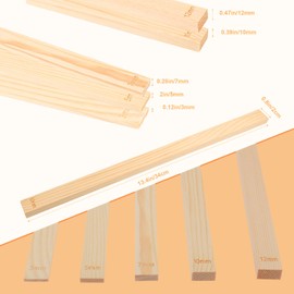 10pcs Pottery Rolling Guide Sticks, 5 Sizes Wooden Rolling Pin Guides Polymer Clay Depth Guide Wooden Clay Tools for Pottery Polymer Clay Thickness